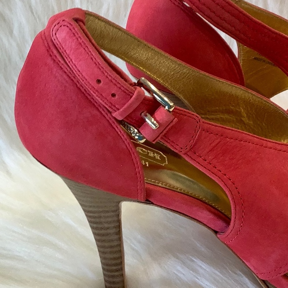 NWB 👠Coach Adelle Blossom Nubuck Suede Leather - Picture 12 of 13